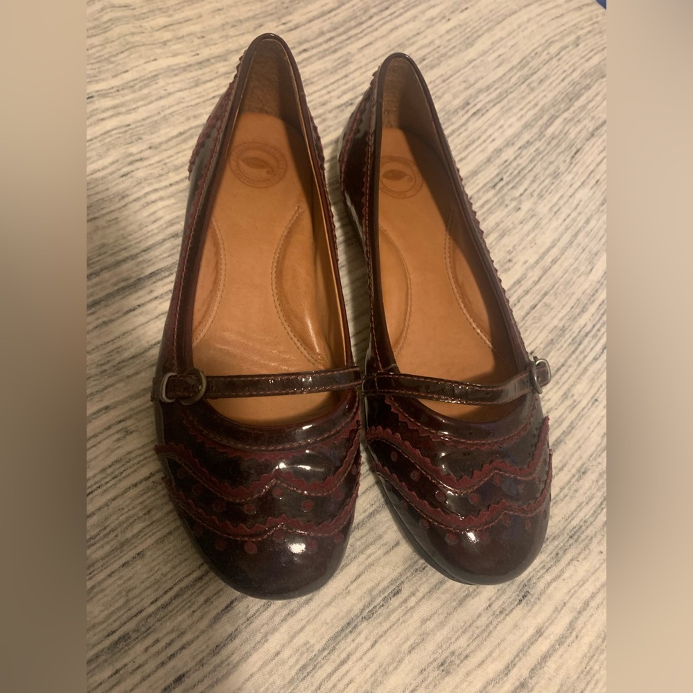 Nurture Women’s Patent Burgundy Mary Jane Flats